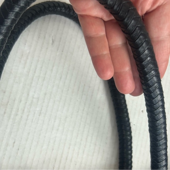 Cole Haan Pebbled Leather Color Block Braided Straps Tote  Shoulder Bag Purse - Picture 3 of 16